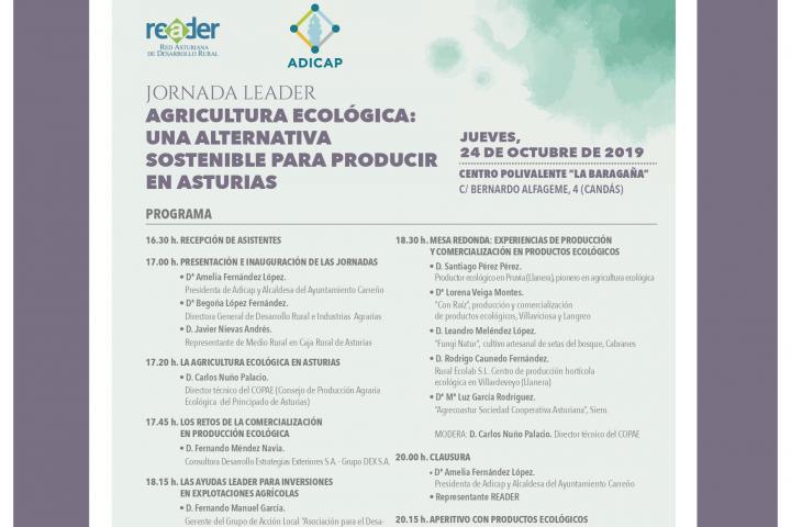 La agricultura ecológica centrará la jornada LEADER del GDR ADICAP La agricultura ecológica centrará la jornada LEADER del GDR ADICAP