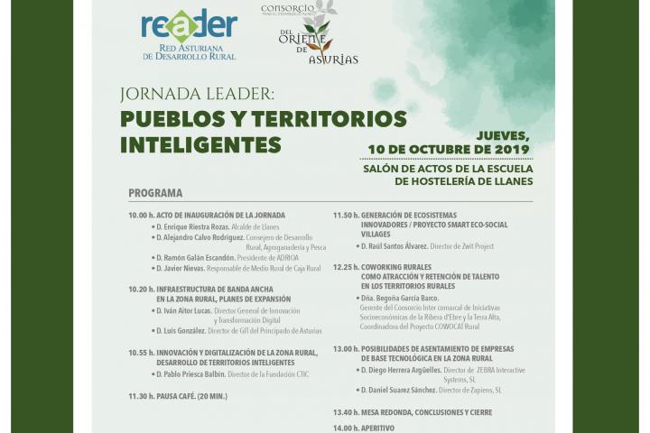 El GDR del Oriente organiza la Jornada LEADER 'Pueblos y territorios inteligentes' El GDR del Oriente organiza la Jornada LEADER 'Pueblos y territorios inteligentes'